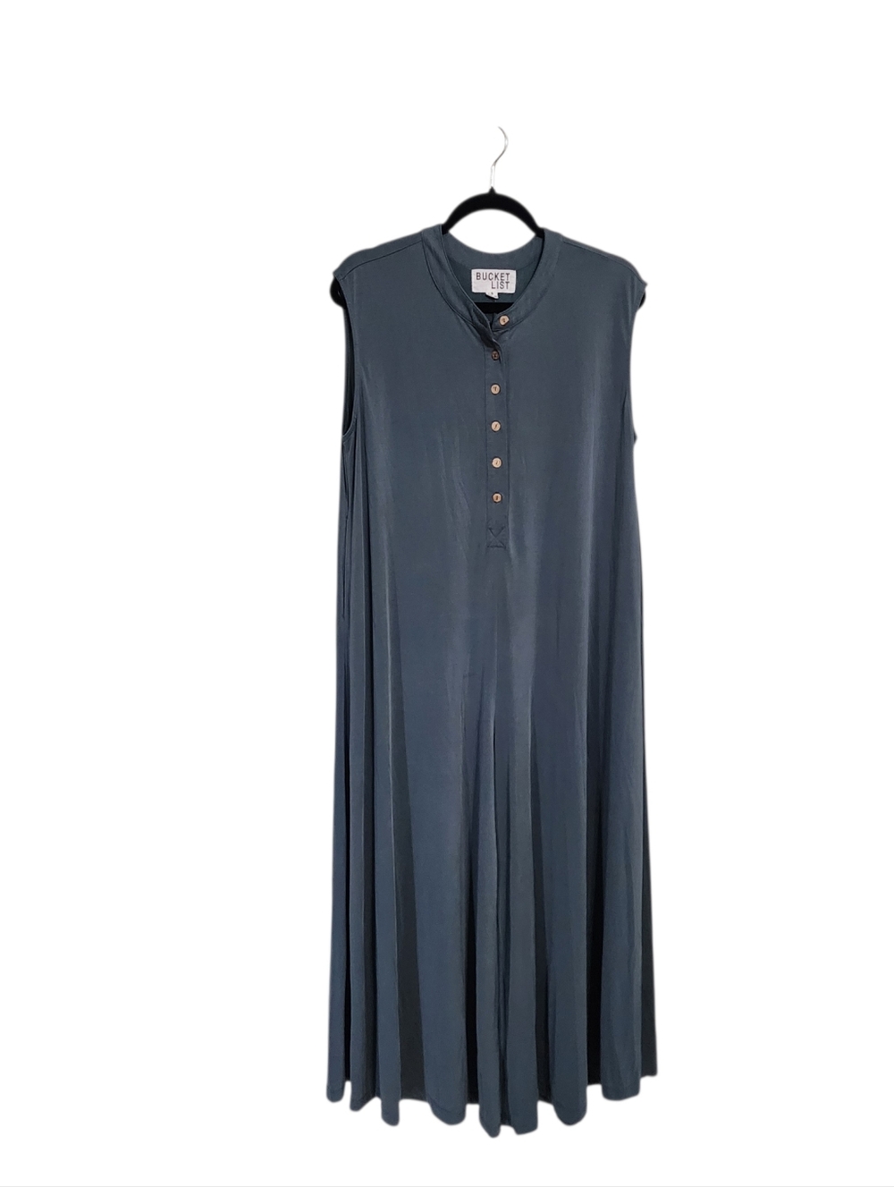 Bucket List Green Oversized Wide leg Romper Jumpsuit S Bohemian Free Flow